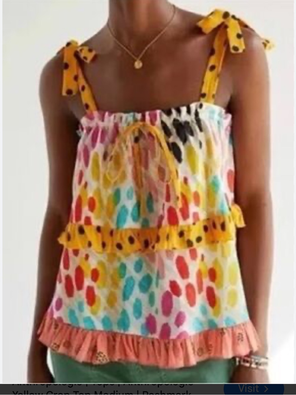 NWT retail$118sizeM #Anthropologie “Abstract Leopard Tie-Strap Camisole Tank Top